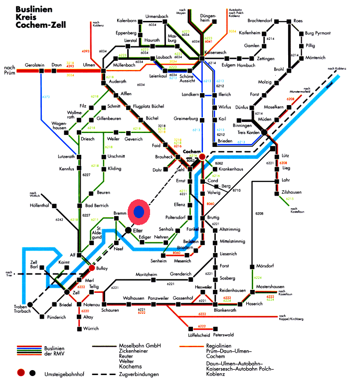 Das Busnetz im Kreis Cochem